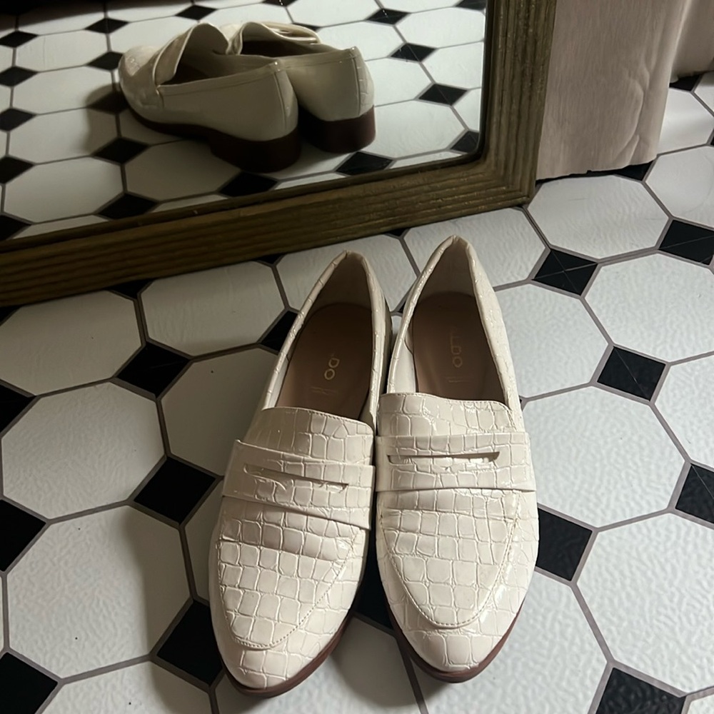 Aldo White Loafers